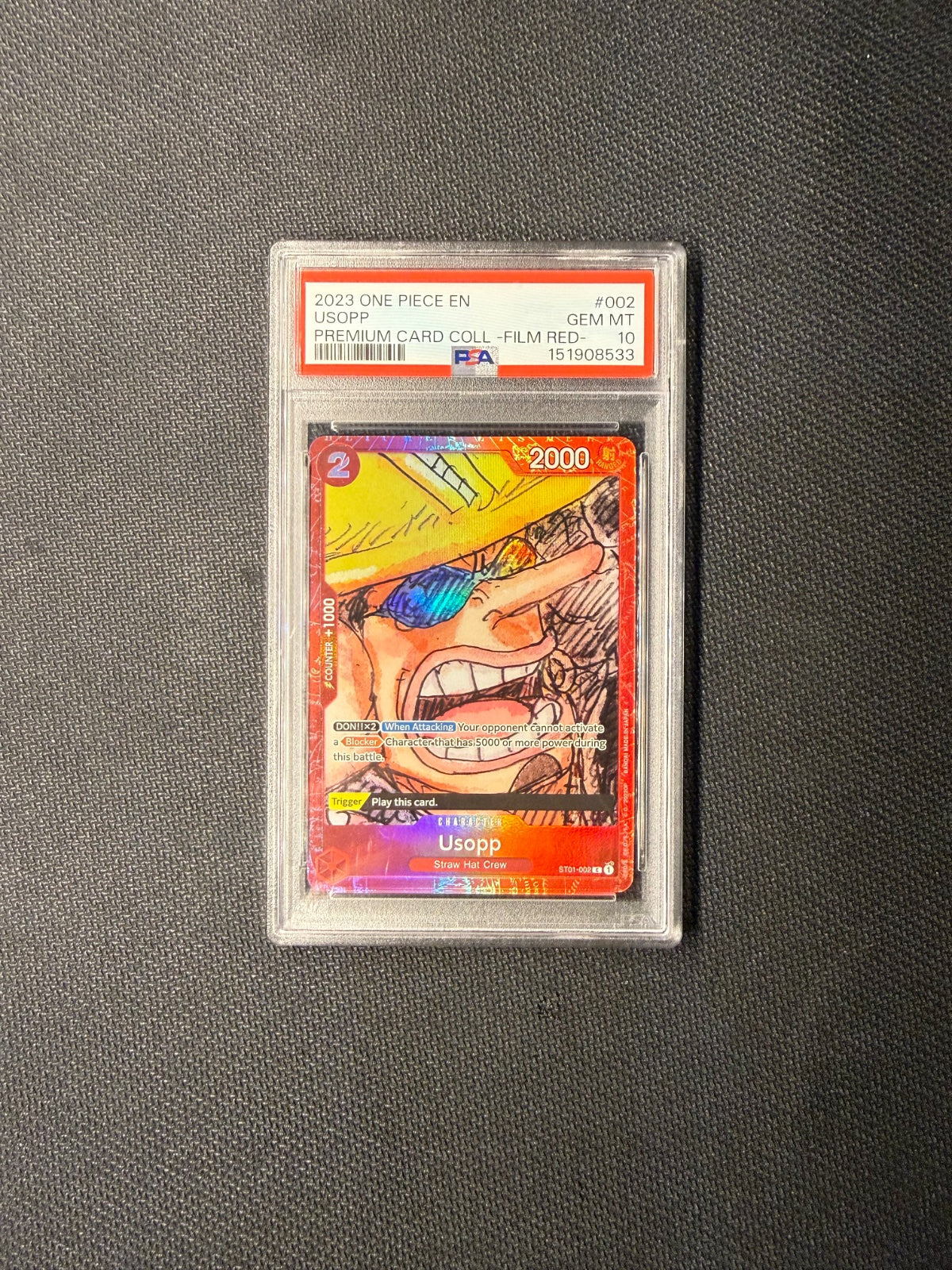 PSA 10 Usopp (Premium Card Collection -ONE PIECE FILM RED Edition-) ST01-002 · Collection Box · Foil (One Piece Promotion Cards)