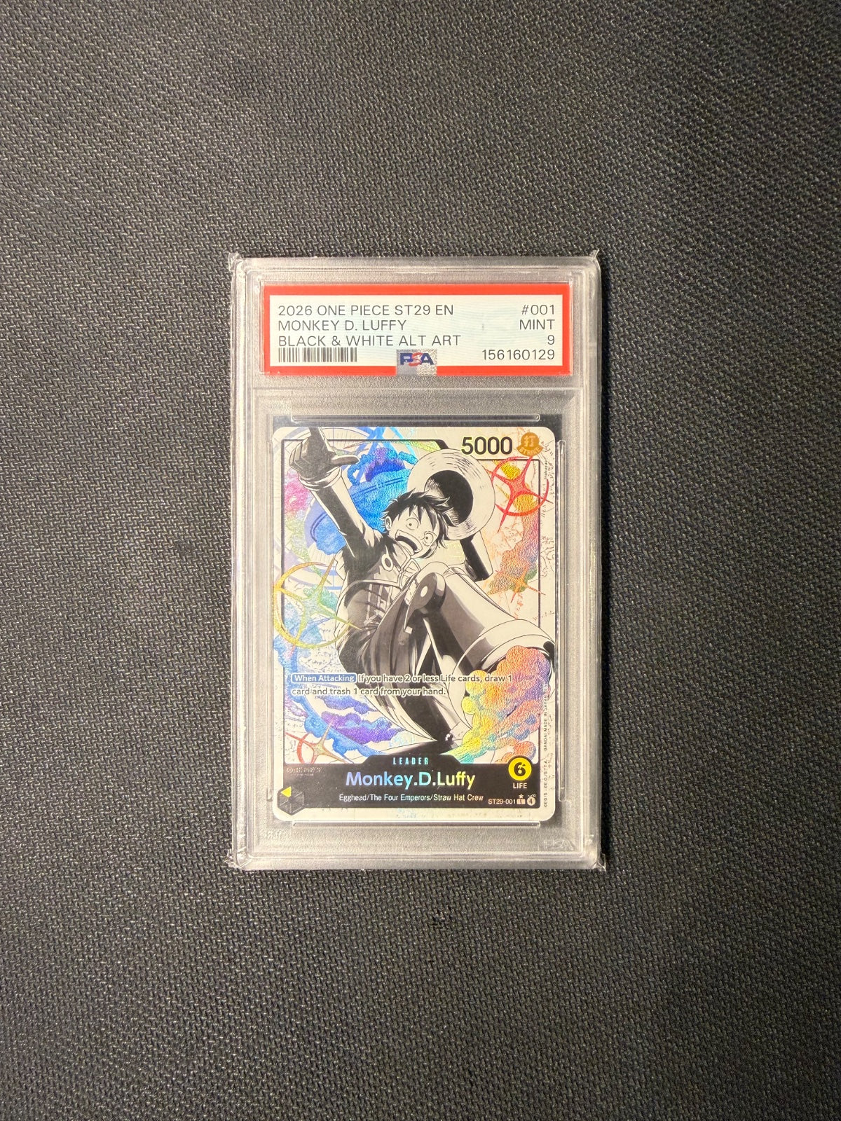 Monkey.D.Luffy (001) (Parallel) ST29-001 · Foil (Starter Deck 29: Egghead) — PSA 9