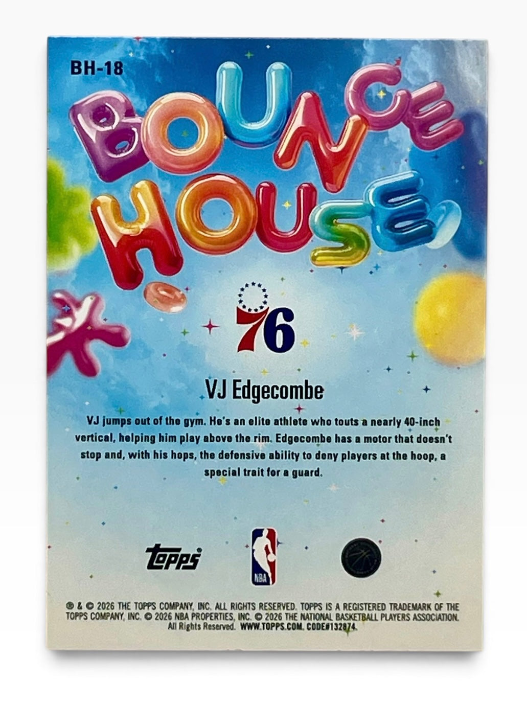 2025-26 Topps NBA Hoops Vj Edgecombe House Bounce