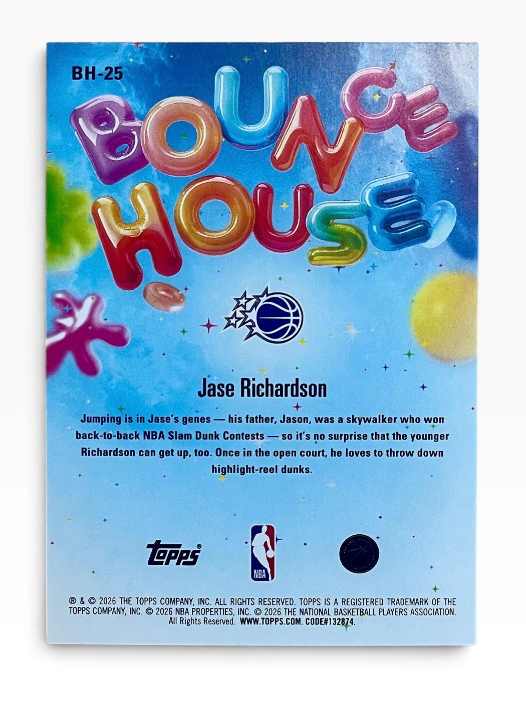 2025-26 Topps NBA Hoops Jase Richardson House Bounce