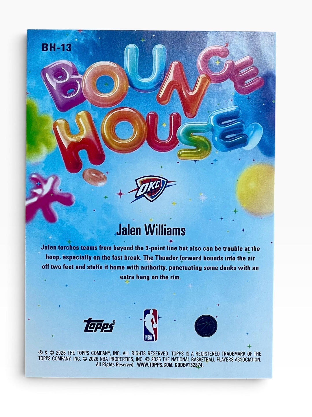 2025-26 Topps NBA Hoops Jalen Williams House Bounce