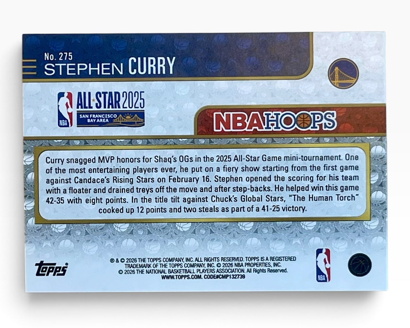 2025-26 Topps NBA Hoops Stephen Curry All-Star