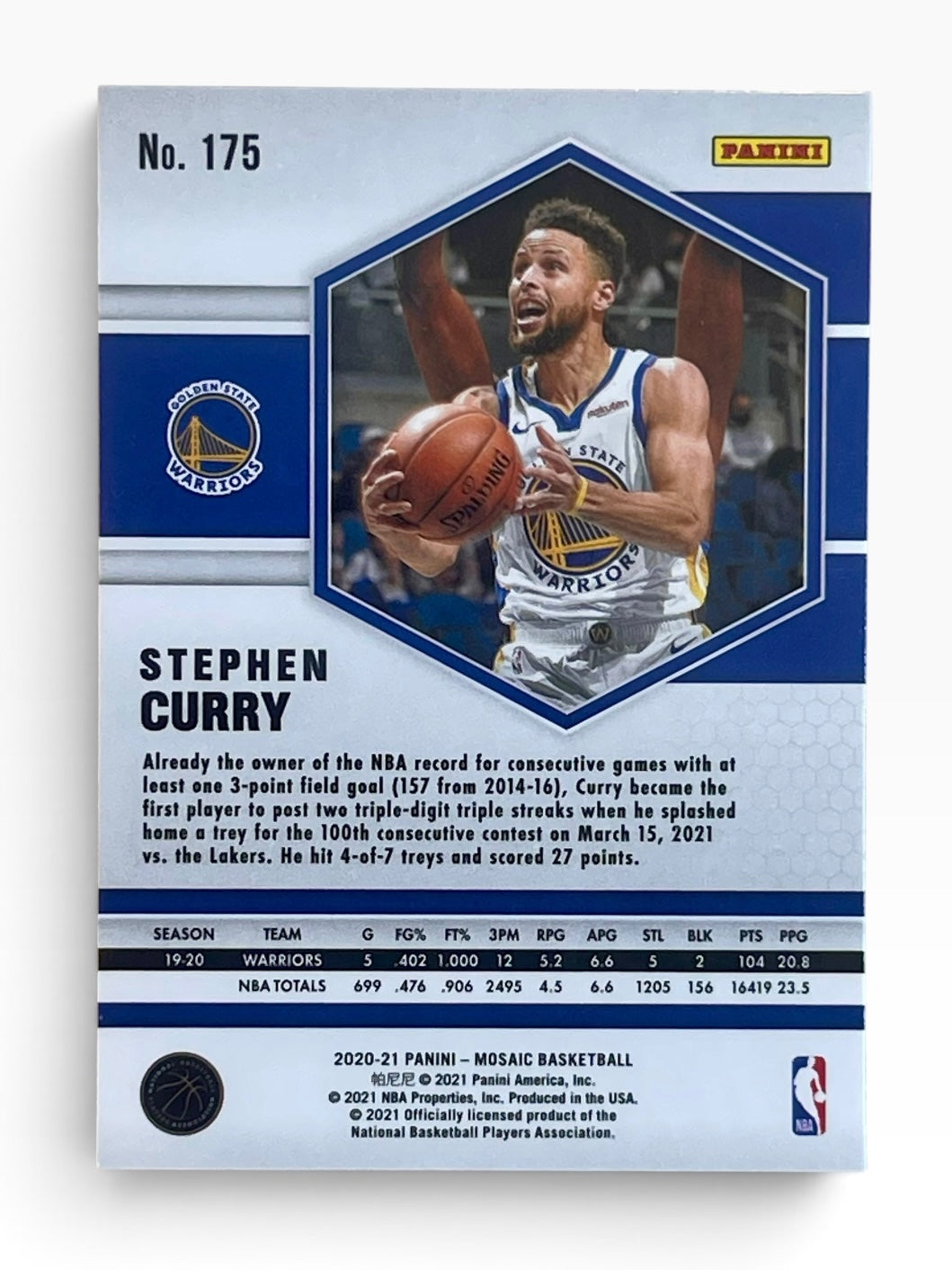 2020-21 Panini Mosaic Stephen Curry