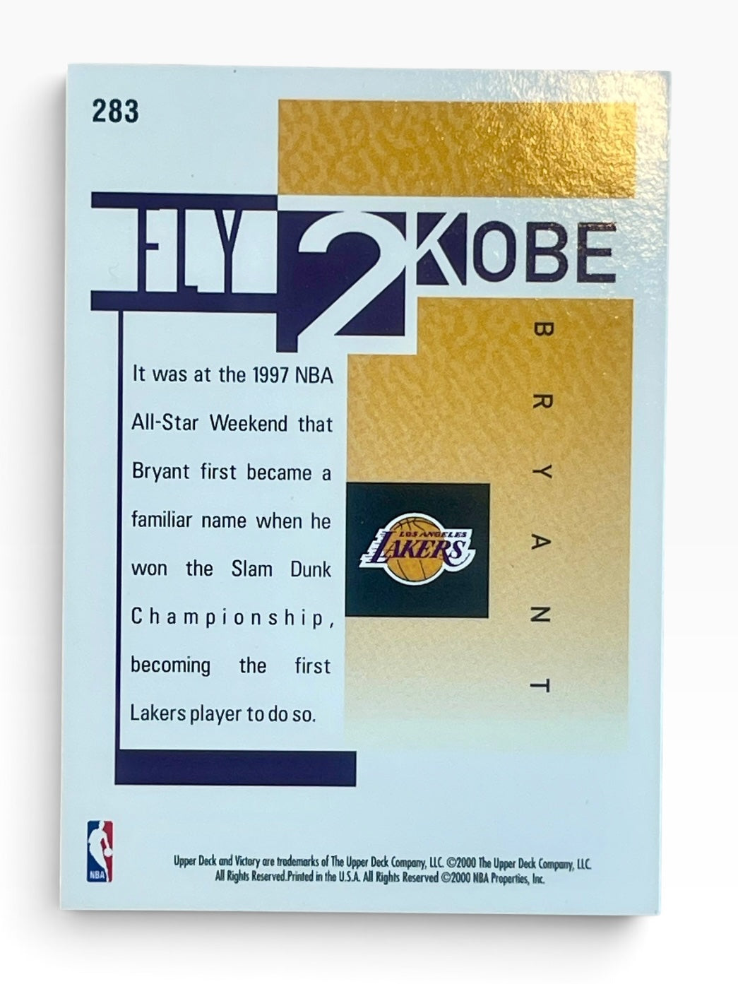 2000 Upper Deck Victory Kobe Bryant Fly2K #283