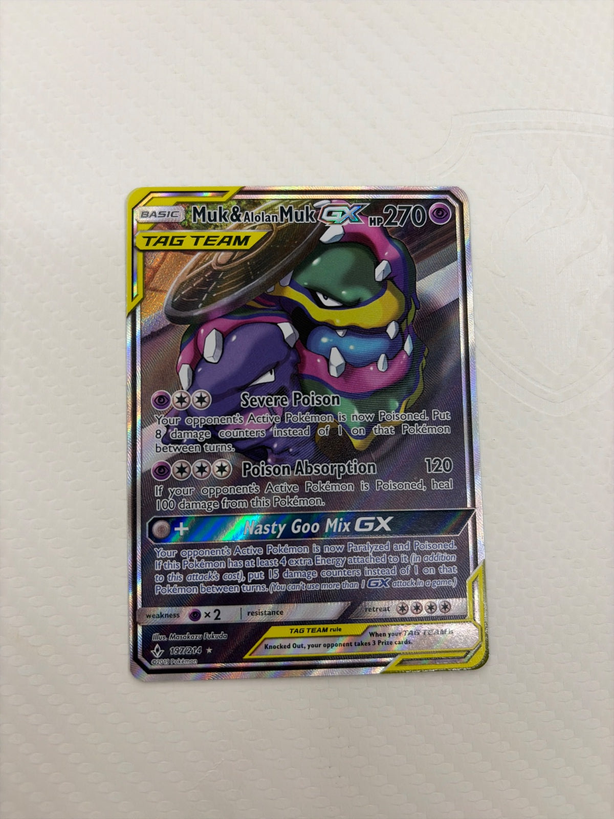 Muk & Alolan Muk GX (197) (Full Art) (Unbroken Bonds)