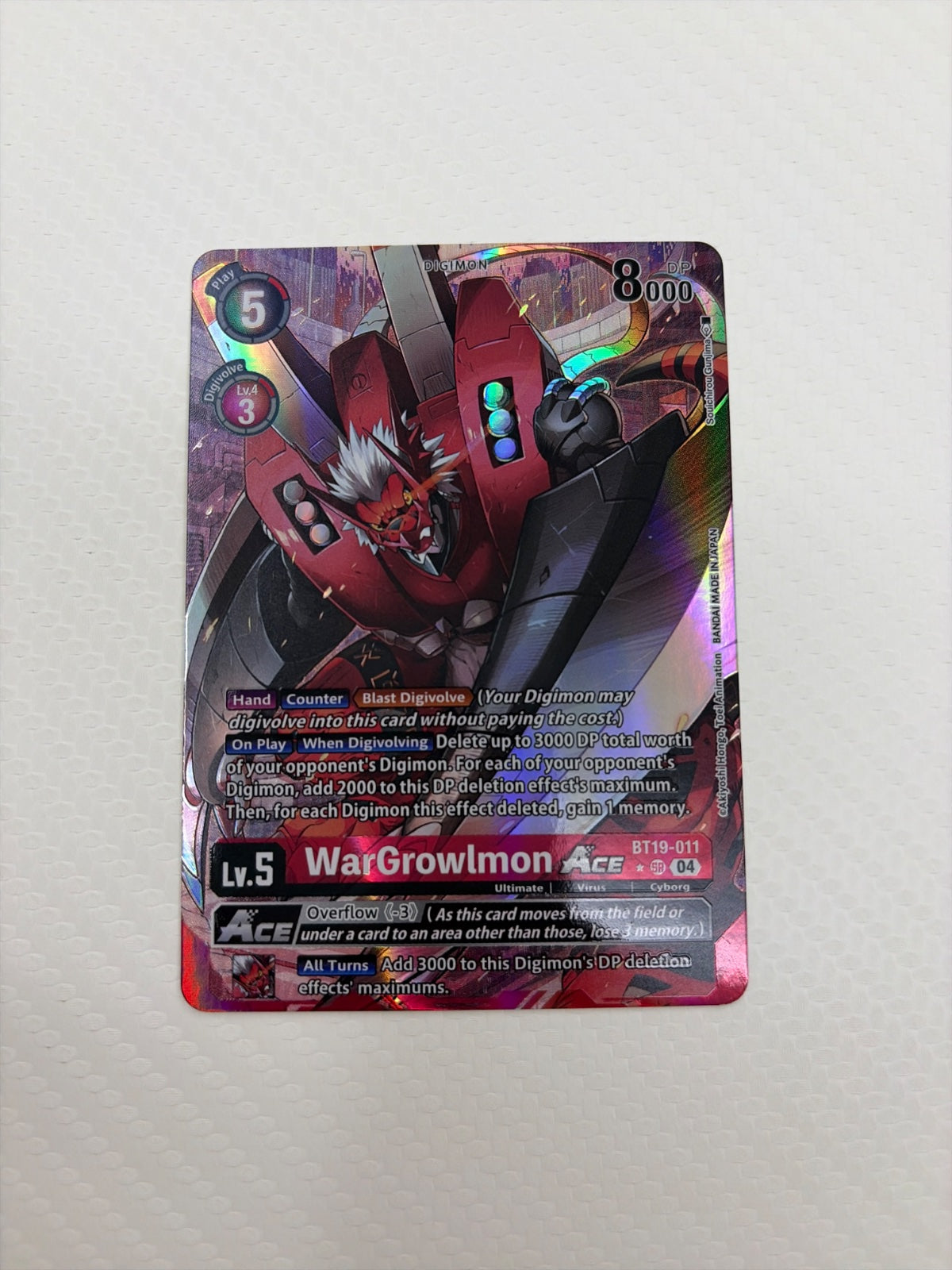 WarGrowlmon ACE (Alternate Art) BT19-011 SR (Release Special Booster 2.5)
