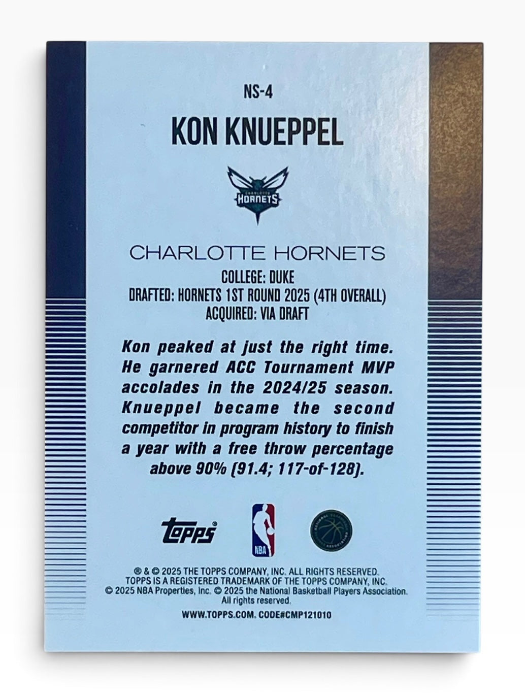 2025-26 Topps Flagship Kon Knueppel New School