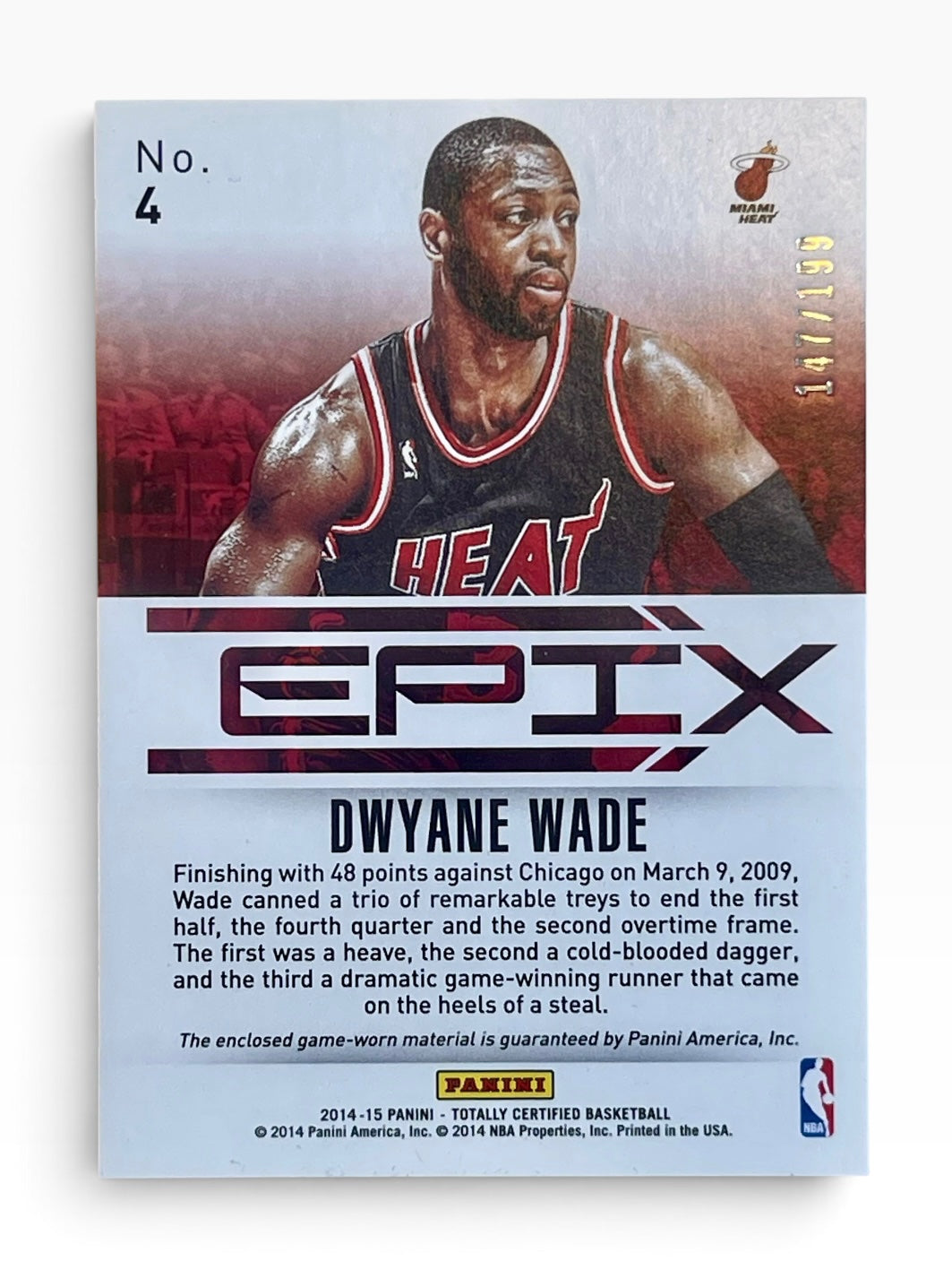 2014-15 Panini Totally Certified Dwayne Wade Epix Red /199