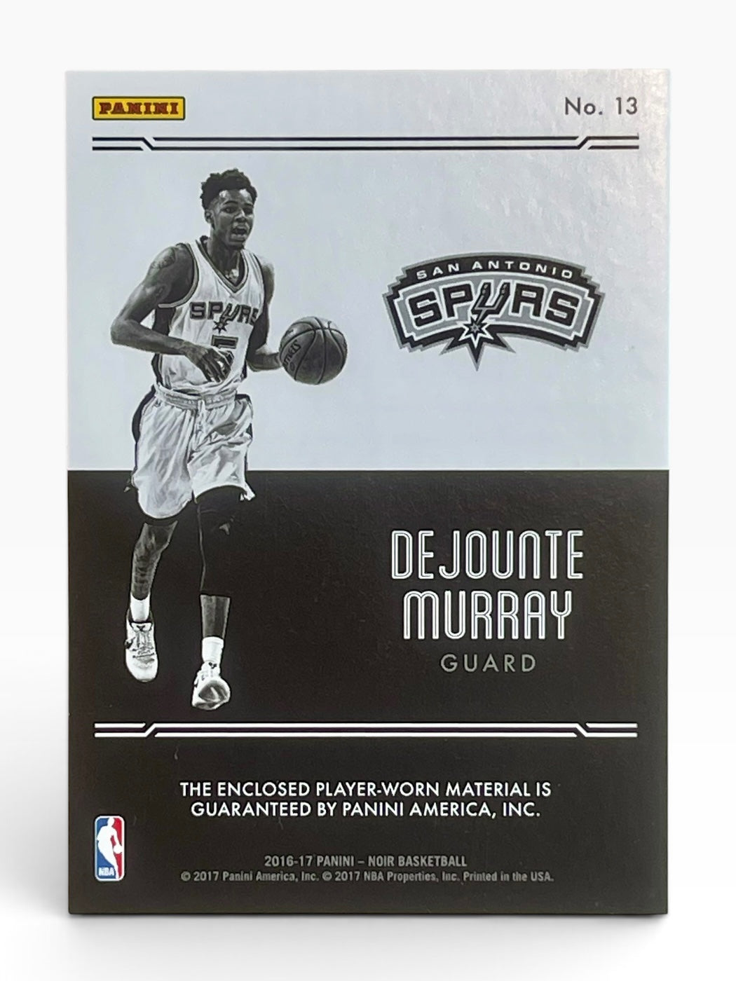 2016-17 Panini Noir Dejounte Murray Rookie Jumbo Material