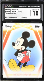 Mickey Mouse, Disney Neon, 2026, #200, CGC 10