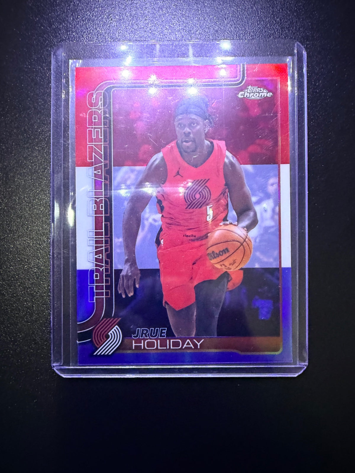 Jrue Holiday #64 Red, White, and Blue Refractor