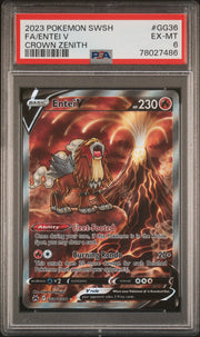 Entei V GG36/GG70 (Crown Zenith: Galarian Gallery) — PSA 6