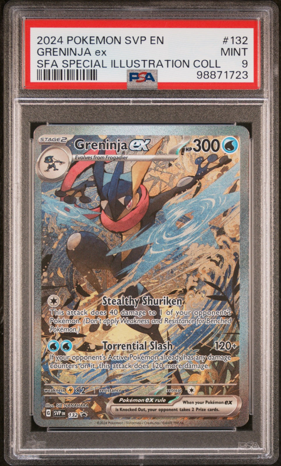 Greninja ex 132 (Scarlet & Violet Promo) — PSA 9