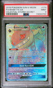 Banette GX (Secret) 174 (Celestial Storm) — PSA 9