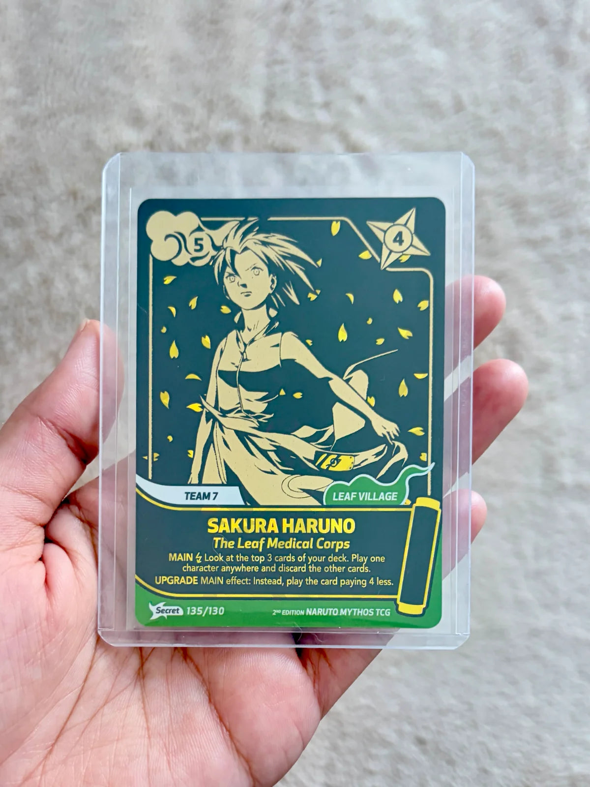 Naruto Mythos 135/130 SAKURA Secret Gold 2nd. Edition English