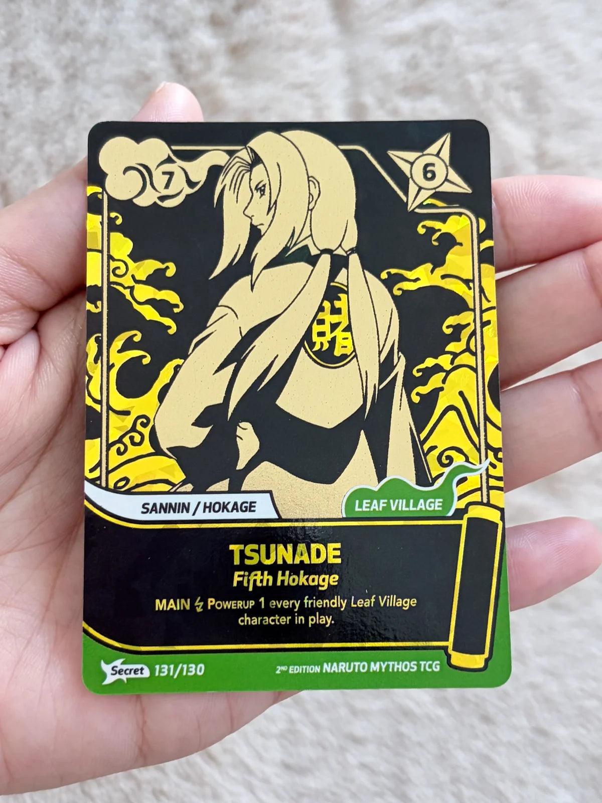 Naruto Mythos 131/130 TSUNADE Secret Gold 2nd. Edition English