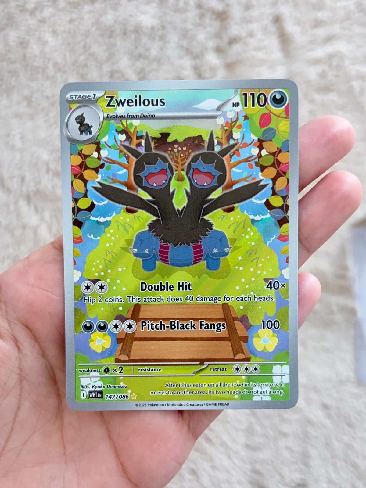 Pokemon TCG: Zweilous 147/086 (White Flare) English