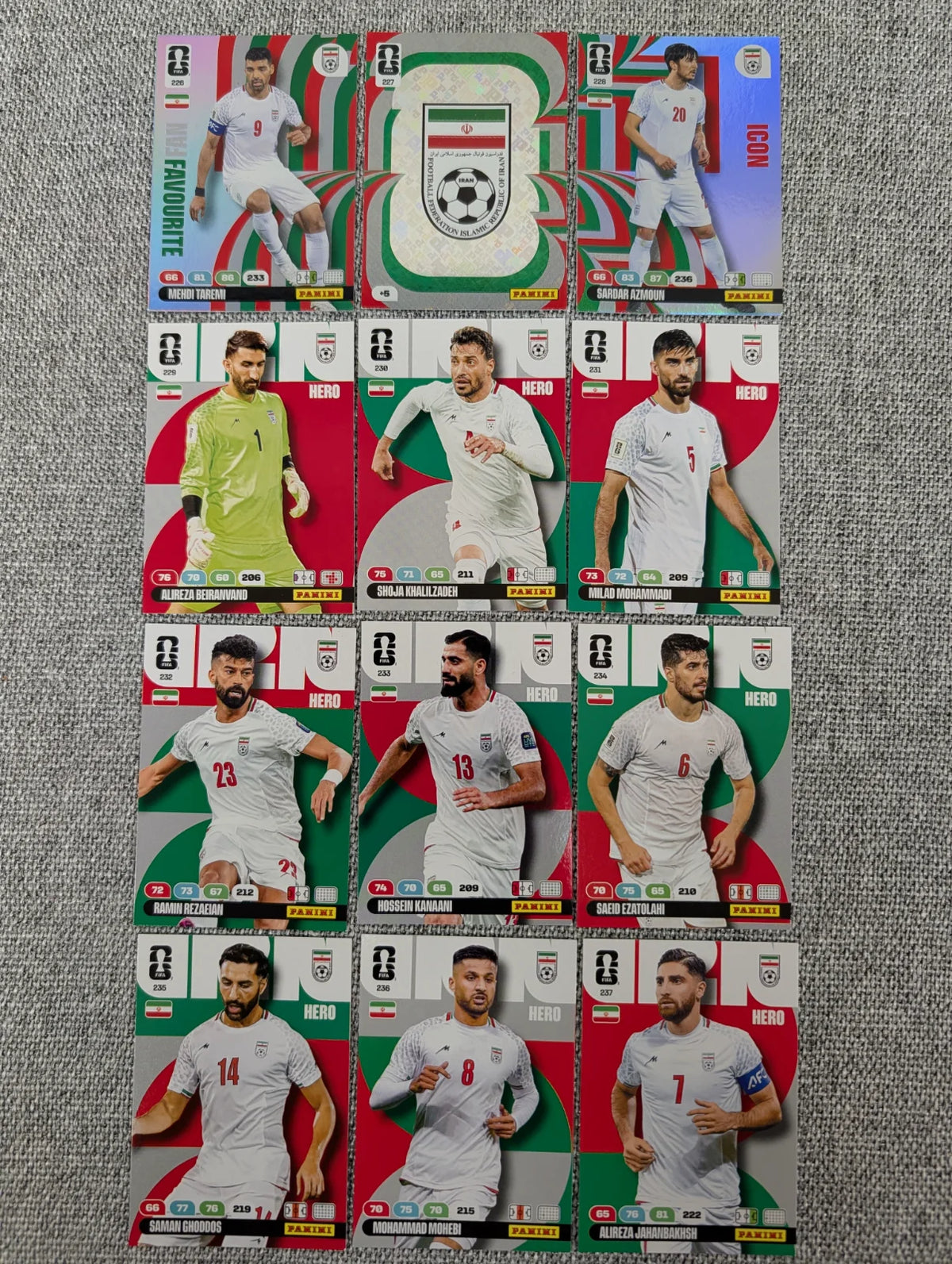 Iran - Full Set - Panini Adrenalyn XL World Cup 2026