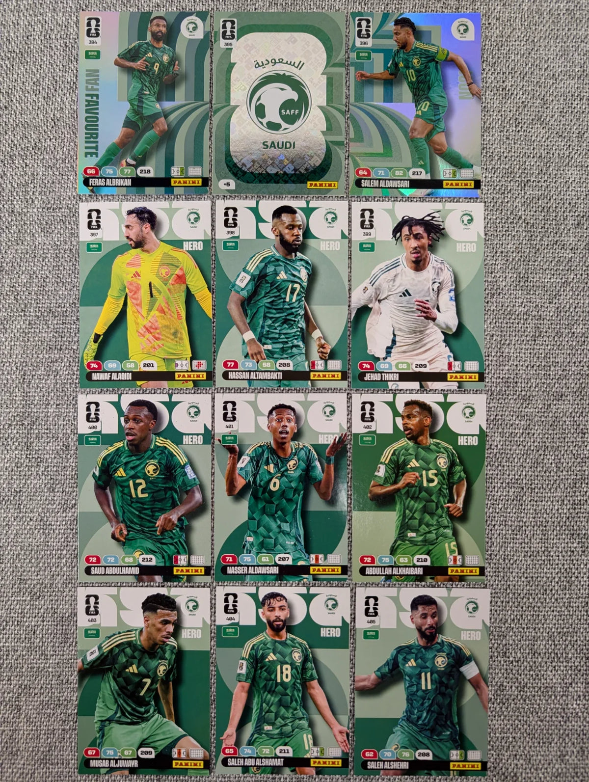 Saudi Arabia - Full Set - Panini Adrenalyn XL World Cup 2026