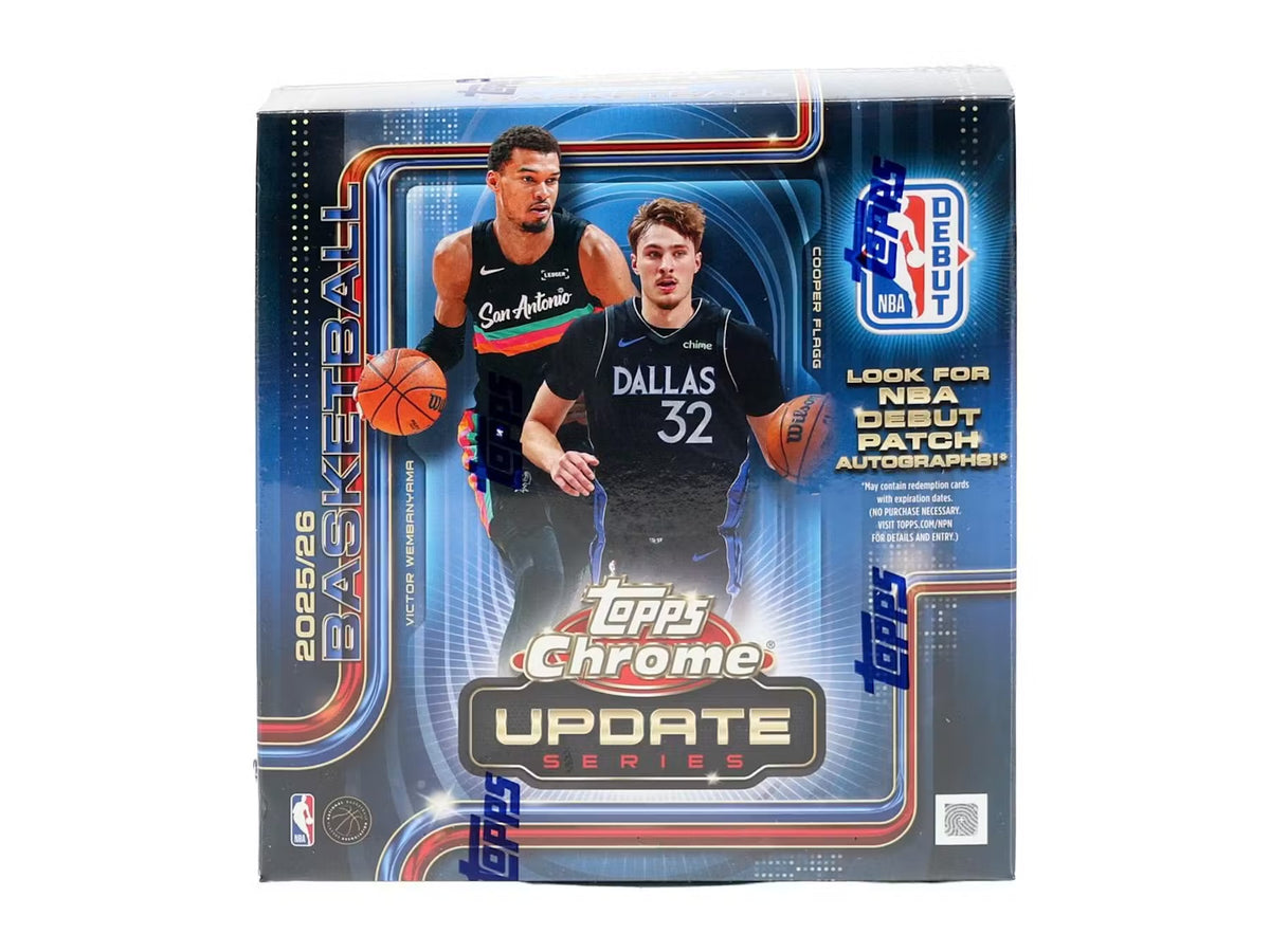 2025-26 Topps NBA Chrome Updates Mega Box Trading Cards