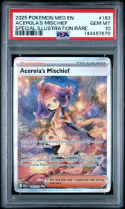 Acerola's Mischief 183/132 (Mega Evolution) — PSA 10