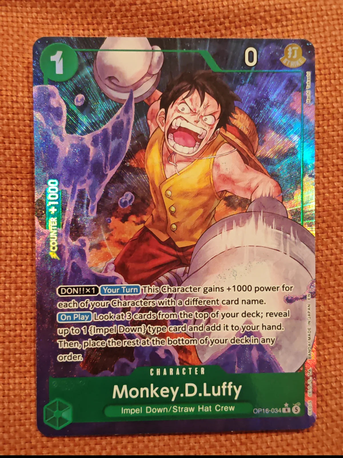 Monkey.D.Luffy (034) (Alternate Art) OP16-034 (The Time of Battle)