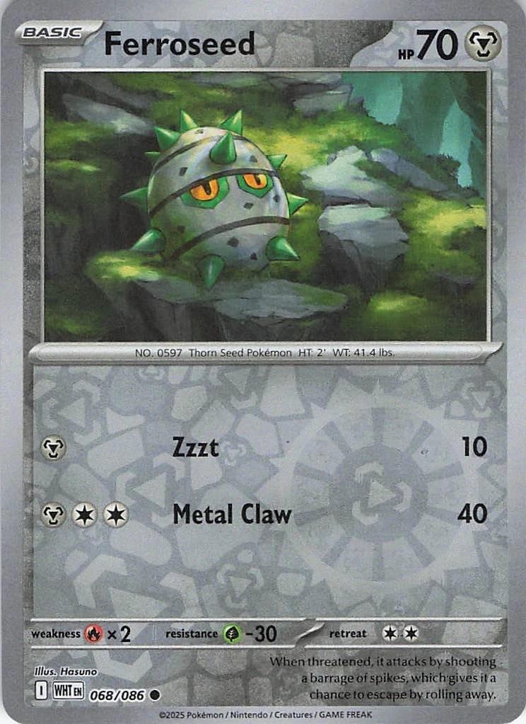 Ferroseed 068/086 · Reverse Holofoil (White Flare)