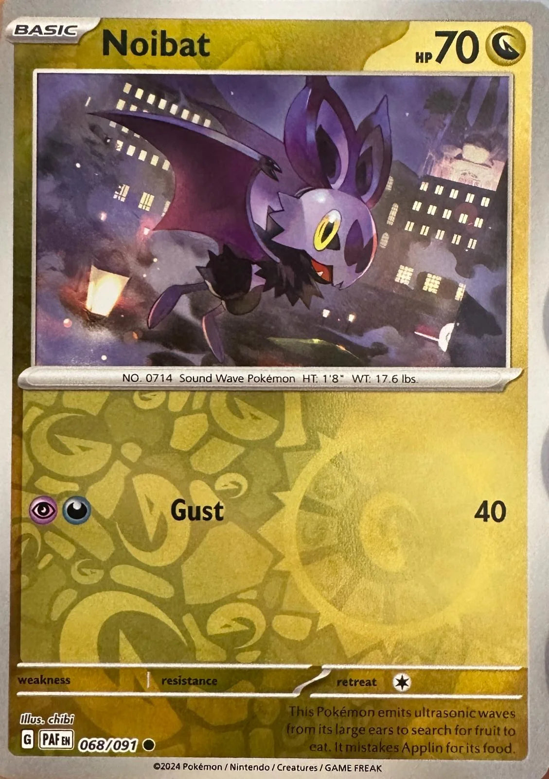 Noibat 068/091 · Reverse Holofoil (Paldean Fates)