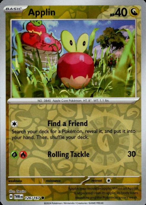 Applin 126/167 · Reverse Holofoil (Twilight Masquerade)