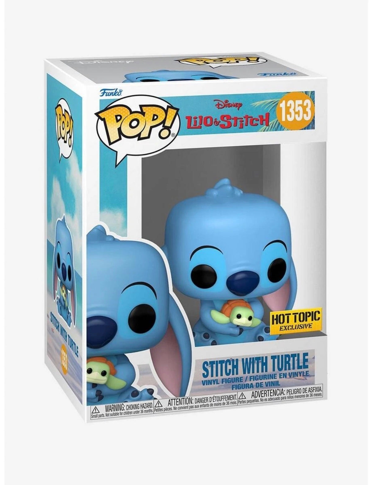 stitch with turtle funko pop