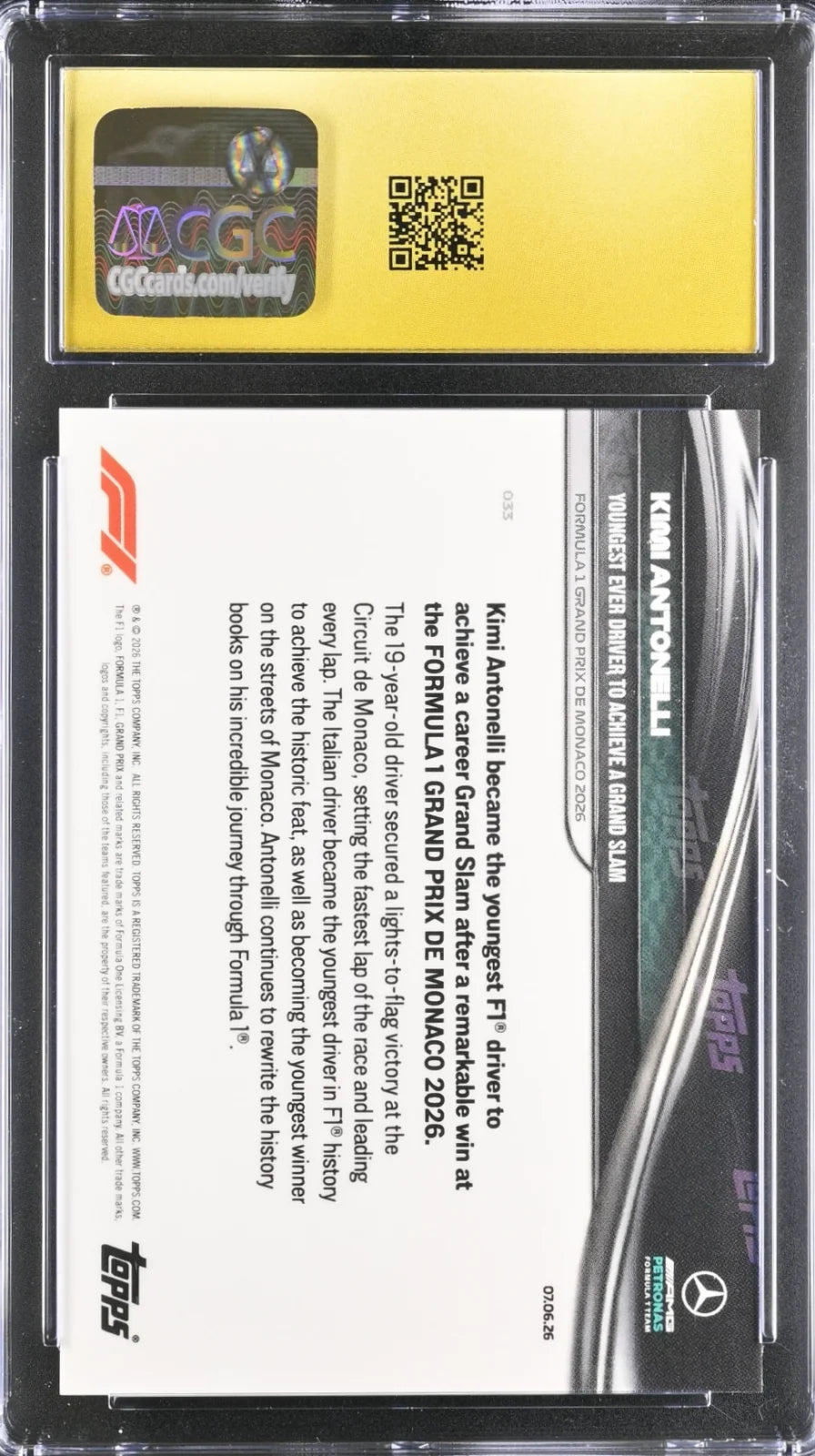 Kimi Antonelli, Topps, Now Formula 1, #033, PRISTINE 10
