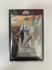 Cooper Flagg Rookie Auto /25 - Topps Chrome Black On Card Rookie Autograph