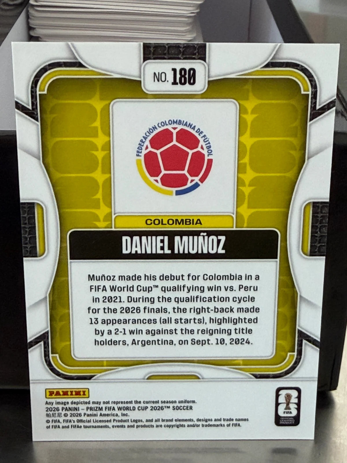 Daniel Muñoz Prizm FIFA World cup 2026