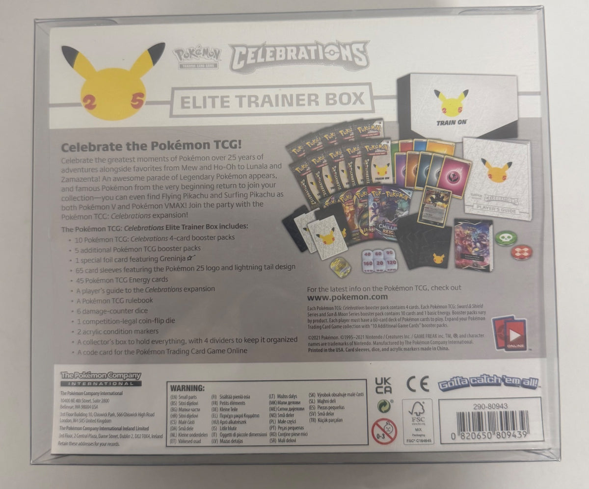 Celebrations Elite Trainer Box · Elite Trainer Box (ETB)