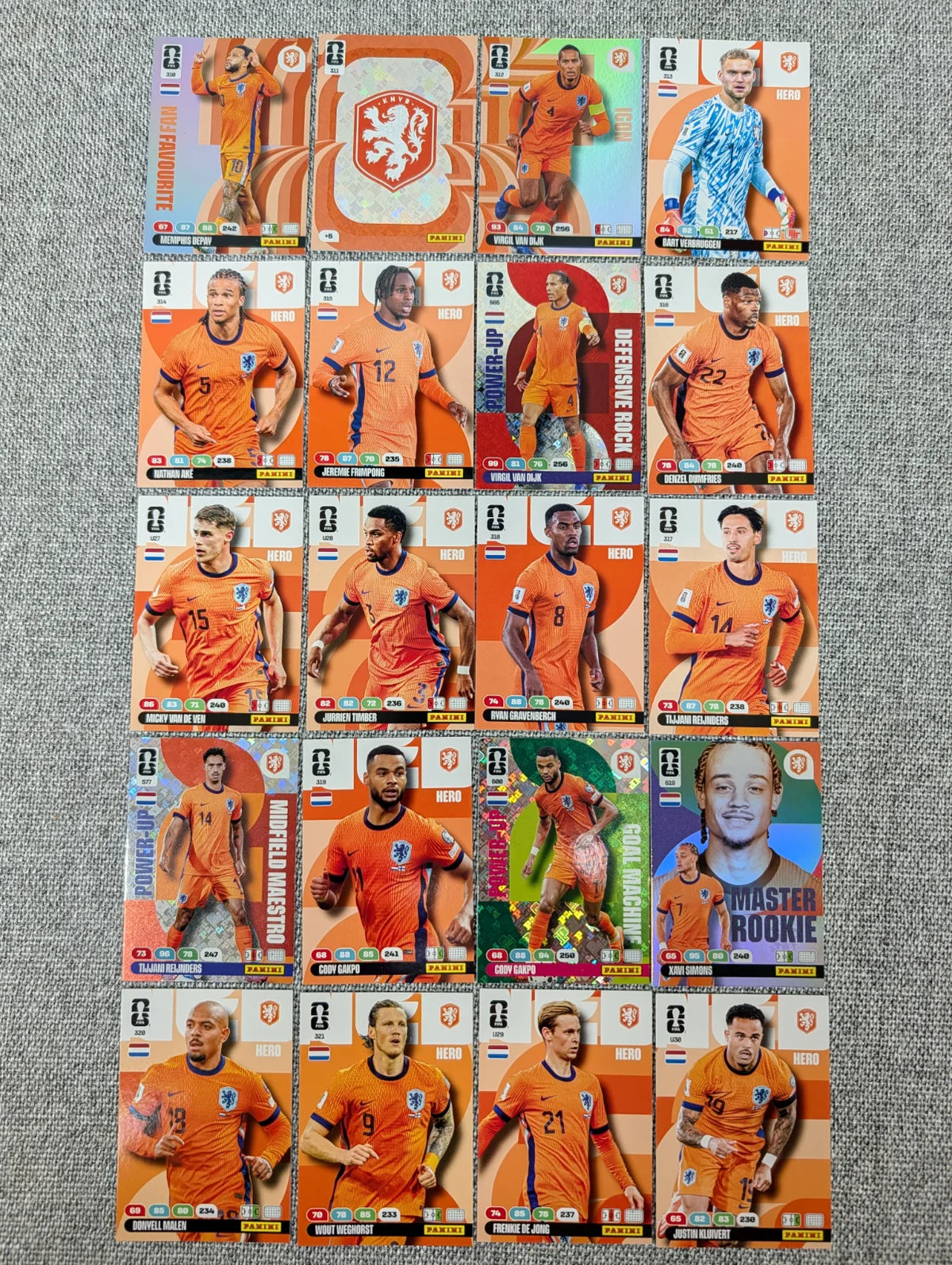 Netherlands - Full Set - Panini Adrenalyn XL World Cup 2026