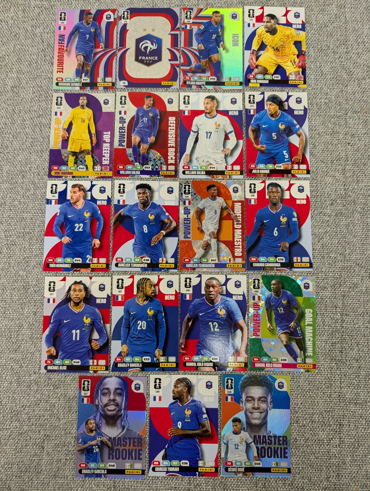 France - Full Set - Panini Adrenalyn XL World Cup 2026