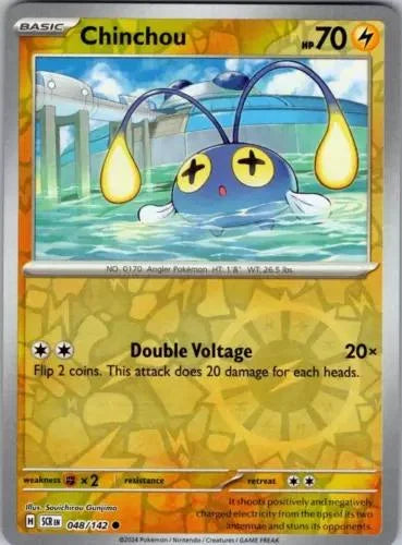 Chinchou 048/142 · Reverse Holofoil (Stellar Crown)