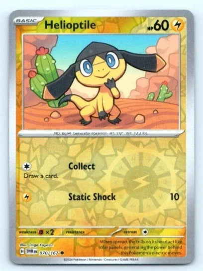 Helioptile 070/167 · Reverse Holofoil (Twilight Masquerade)