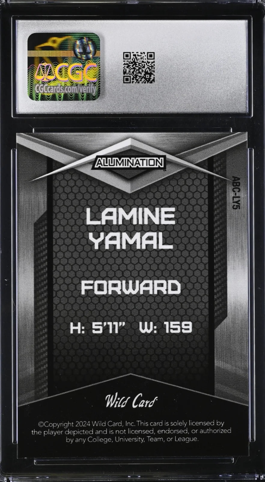 *Limited* Lamine Yamal, ABC-LY5, Wild Card, 2025, Orange Diagonal Shimmer, CGC 10