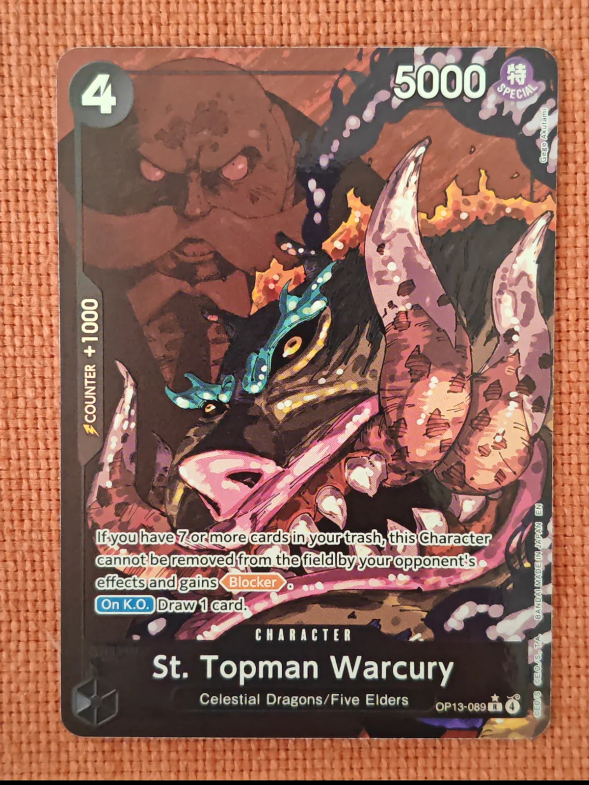 St. Topman Warcury (Alternate Art) OP13-089 (Carrying On His Will)
