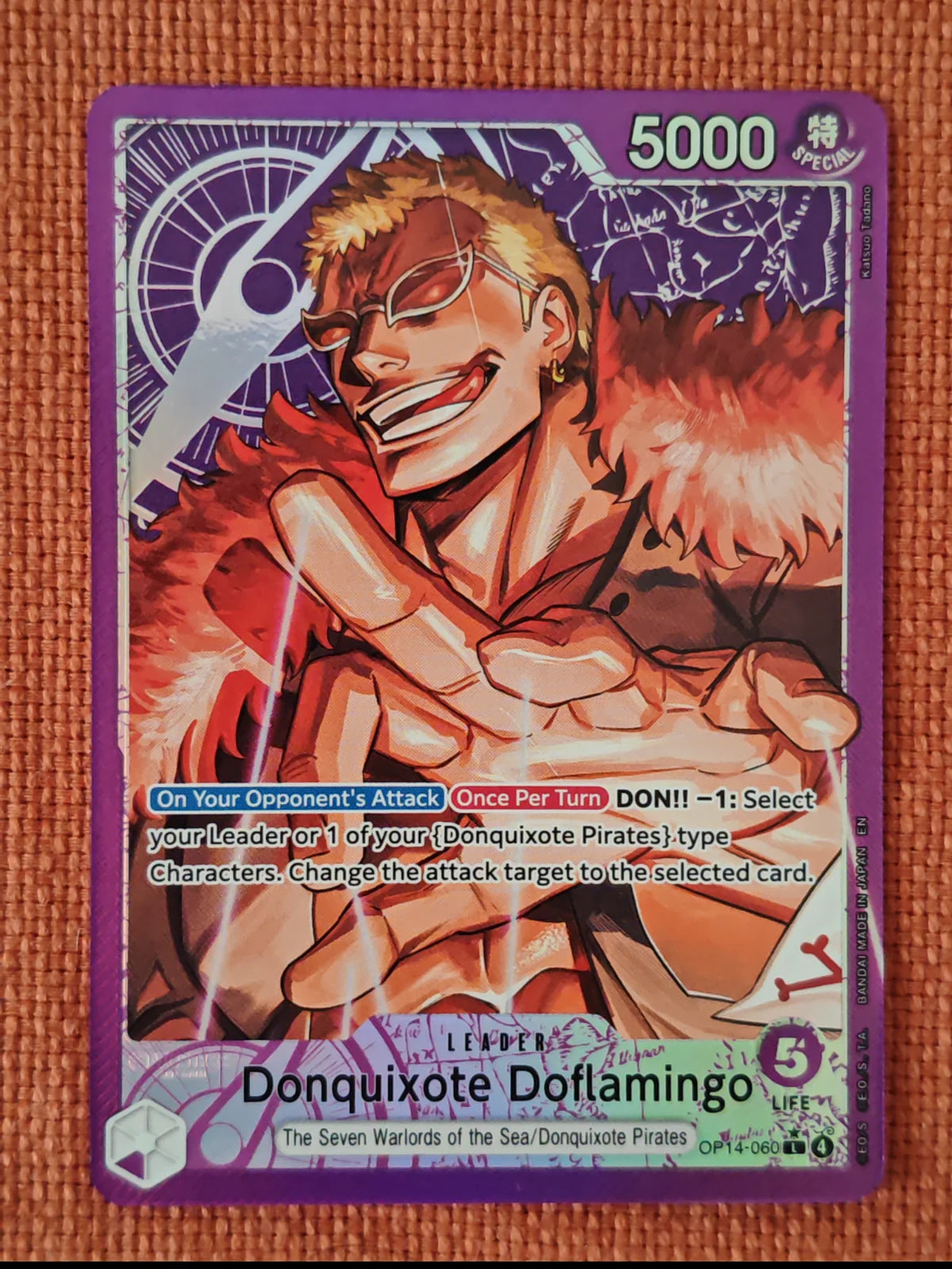 Donquixote Doflamingo (Alternate Art) OP14-060 (The Azure Sea's Seven)