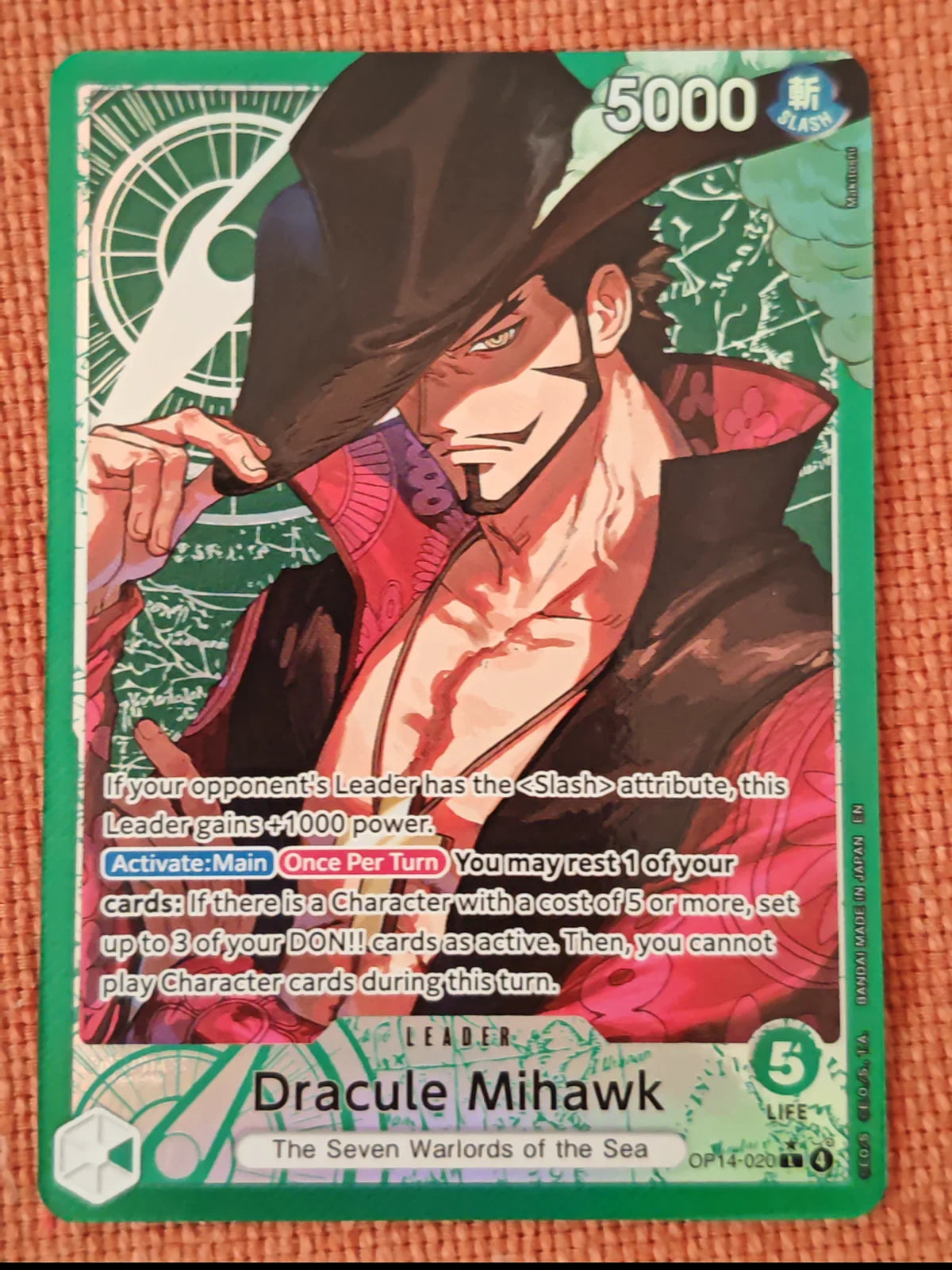 Dracule Mihawk (Alternate Art) OP14-020 (The Azure Sea's Seven)