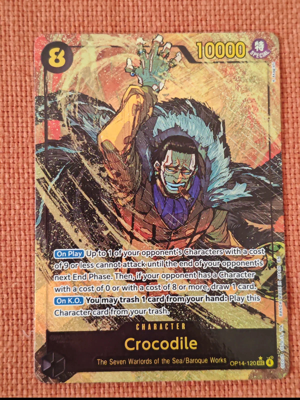 Crocodile - OP14-120 (Alternate Art) (The Azure Sea's Seven)