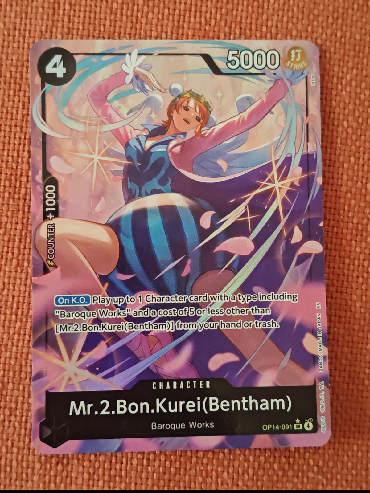 Mr.2.Bon.Kurei (Bentham) (Alternate Art) OP14-091 (The Azure Sea's Seven)