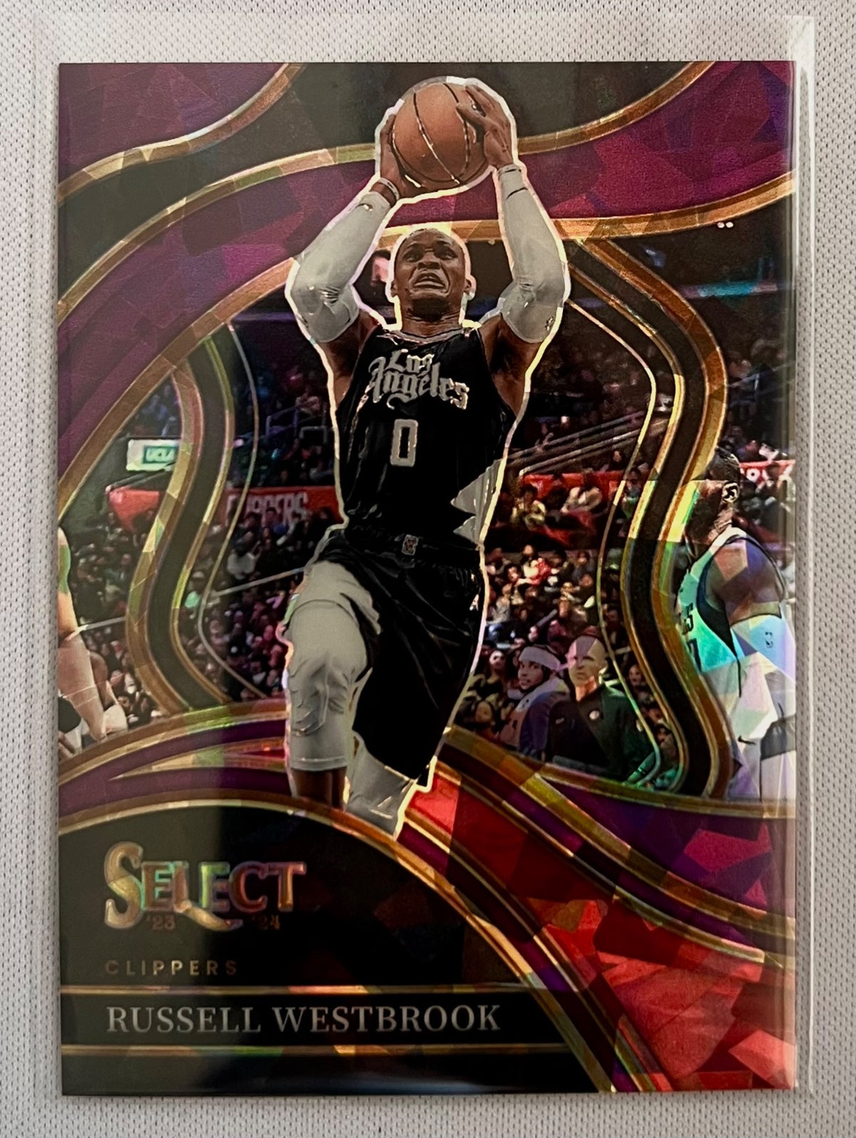 2023 Select Courtside Purple Cracked Ice Prizm /99 Russell Westbrook #255