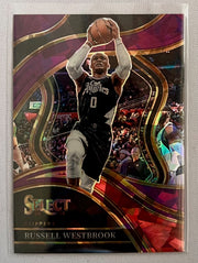 2023 Select Courtside Purple Cracked Ice Prizm /99 Russell Westbrook #255