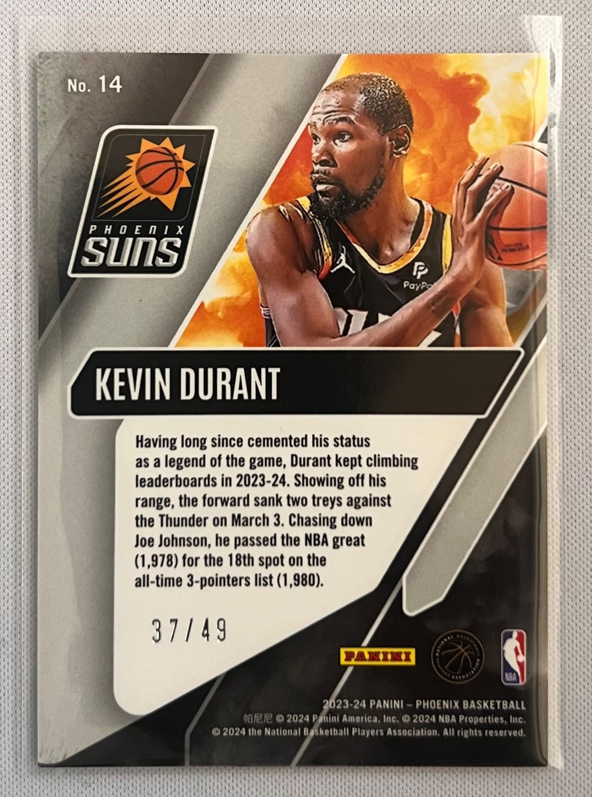 2023-24 Panini Phoenix - Operation Detonation Kevin Durant #14 Orange /49