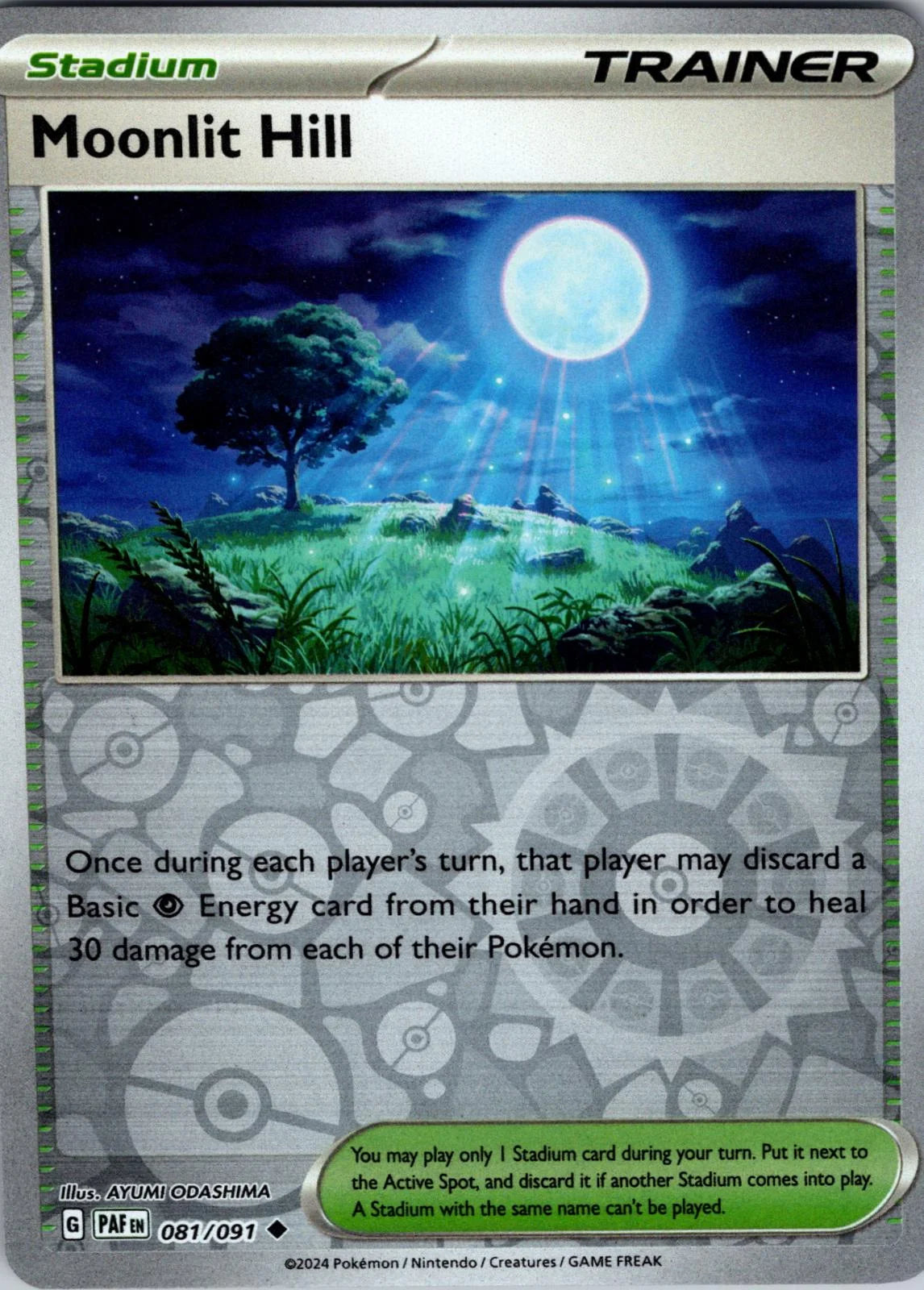 Moonlit Hill 081/091 · Reverse Holofoil (Paldean Fates)