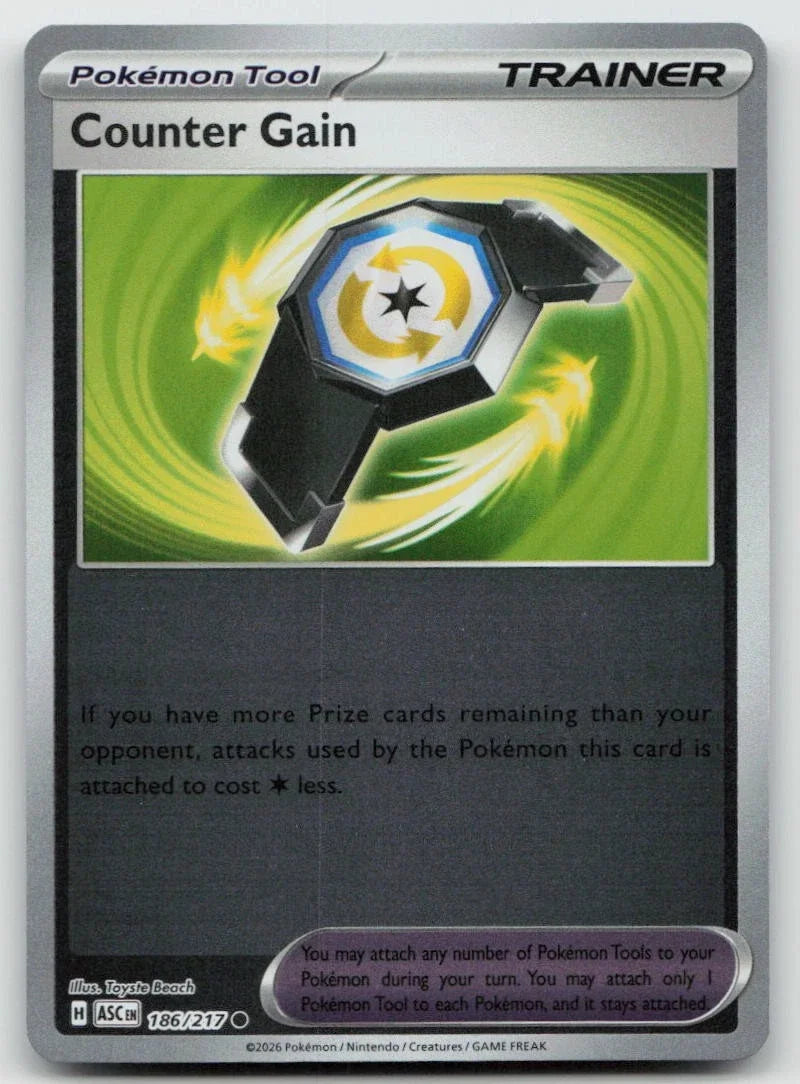Counter Gain 186/217 · Reverse Holofoil (Ascended Heroes)