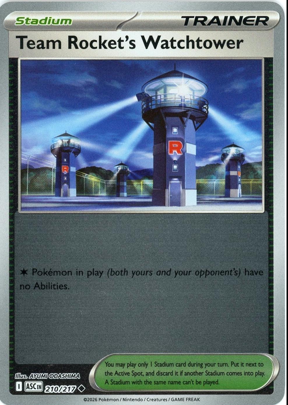 Team Rocket's Watchtower 210/217 · Reverse Holofoil (Ascended Heroes)